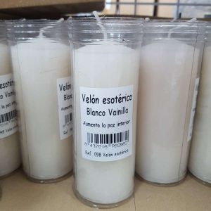 Velón Esotérico Blanco Vanilla 13x6 cm