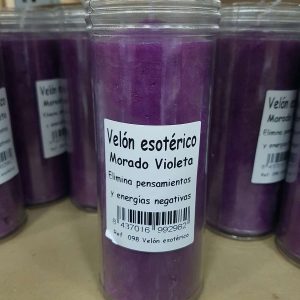 Velón Esotérico Morado Violeta 13x6 cm