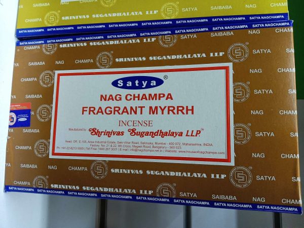 Satya Nag Champa Fragrant Myrrh 12 x 15g
