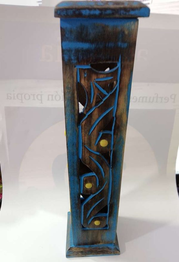 Quemador Incienso Madera azul 8x31 cm